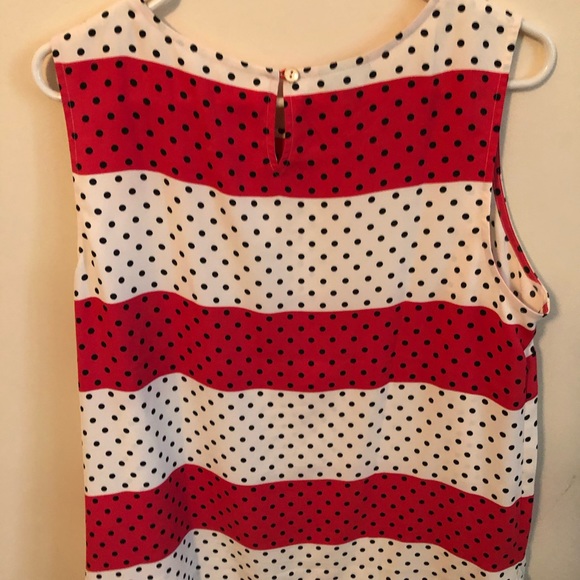 Talbots Pink and White Polka Tank - Picture 4 of 4